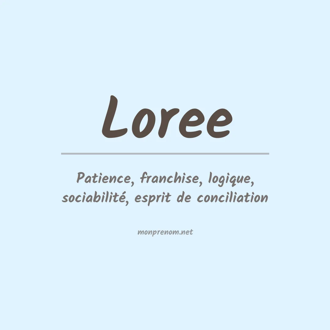 Prénom Loree