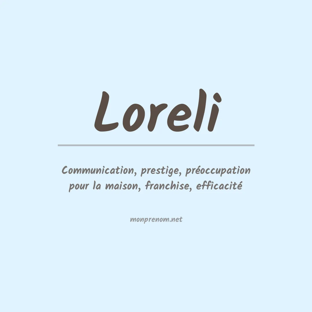 Prénom Loreli