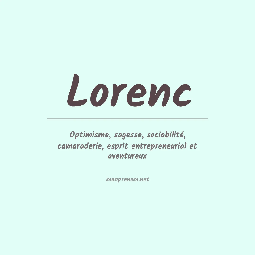 Prénom Lorenc