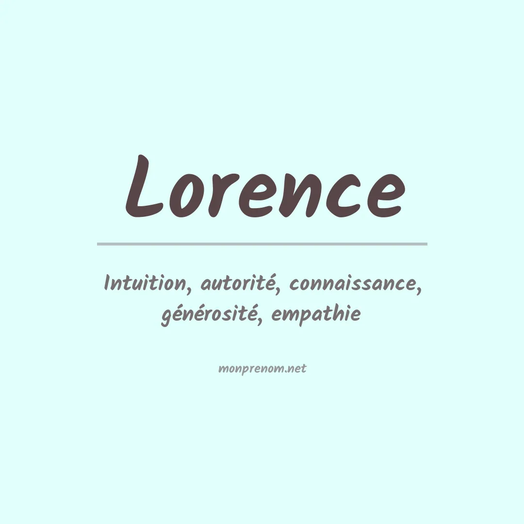 Prénom Lorence