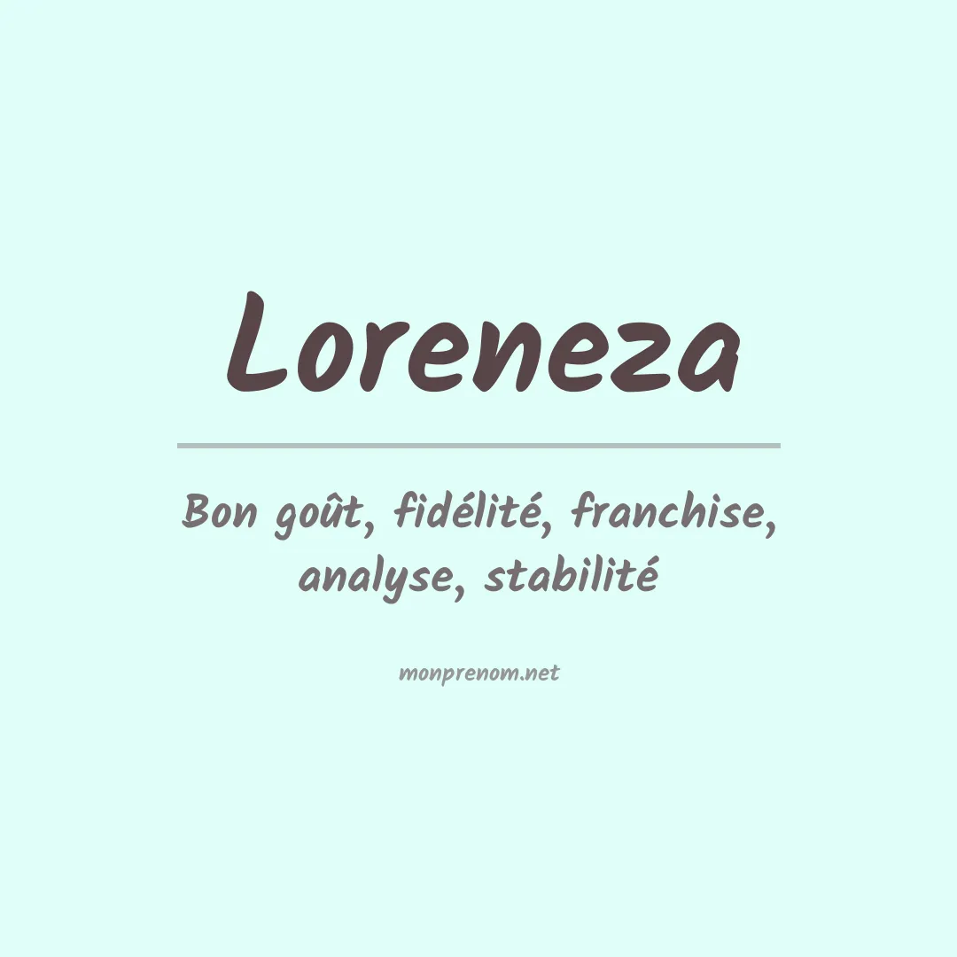 Signification du prénom Loreneza