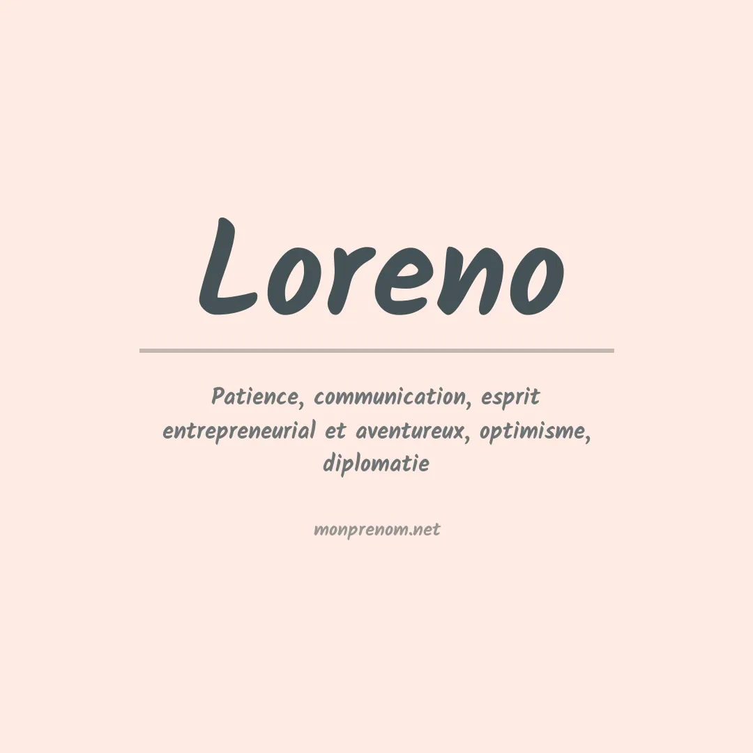 Signification du prénom Loreno