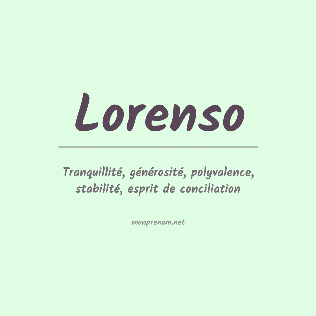 Prénom Lorenso