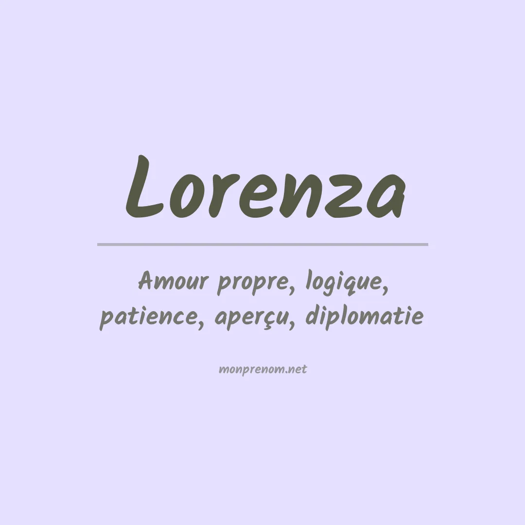 Prénom Lorenza