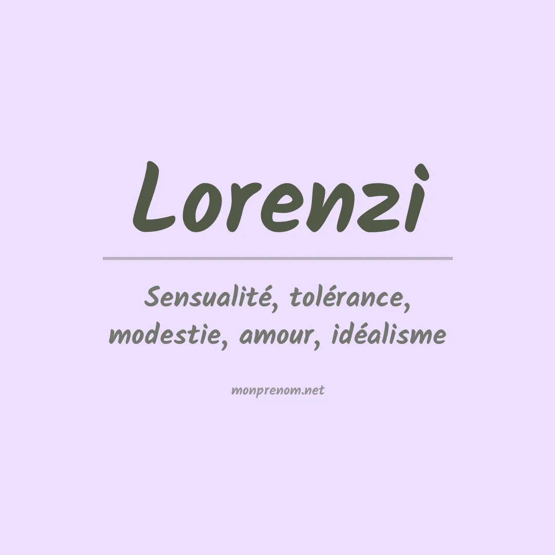 Prénom Lorenzi