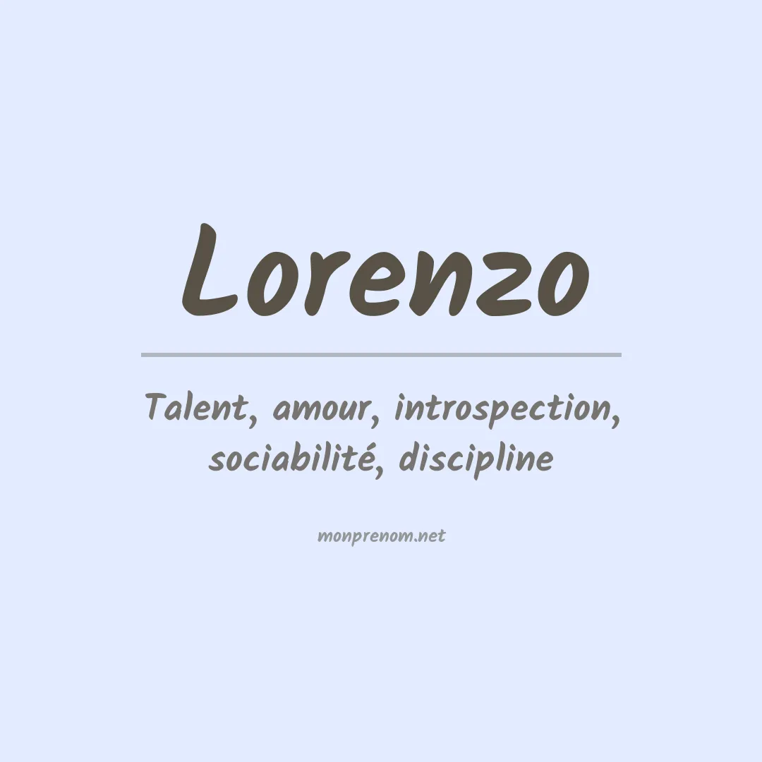 Prénom Lorenzo