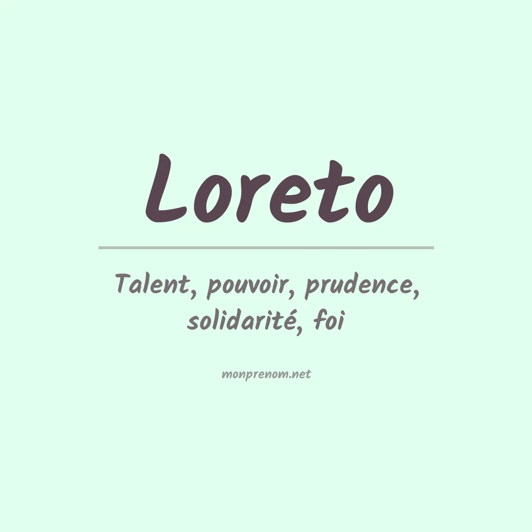 Prénom Loreto