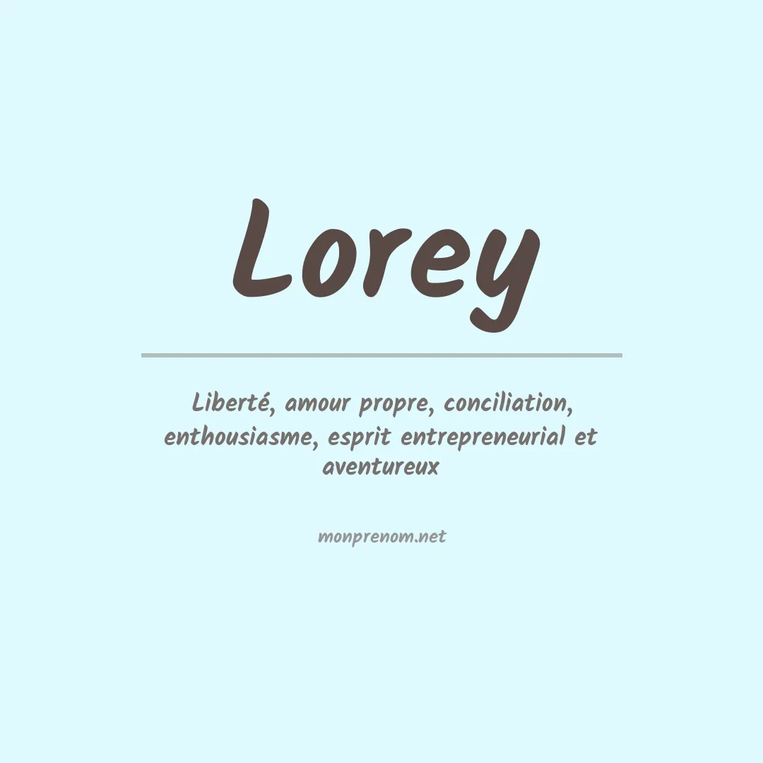 Prénom Lorey