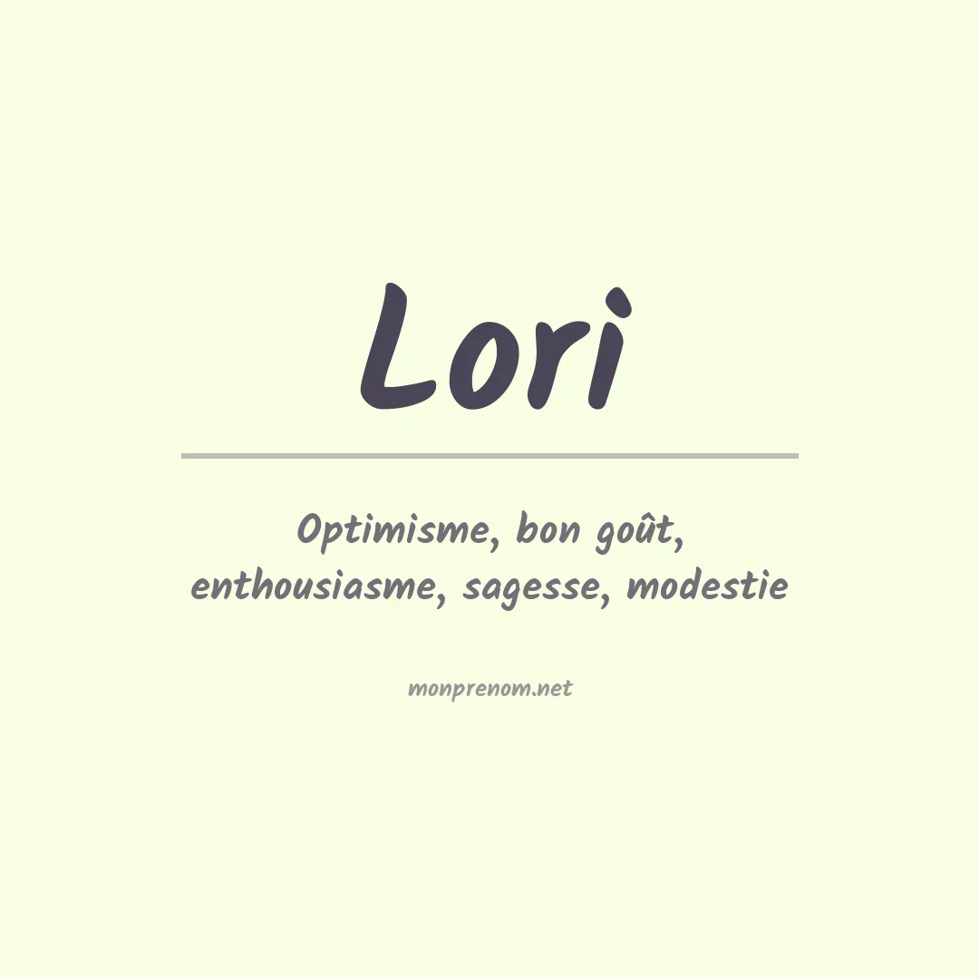 Prénom Lori
