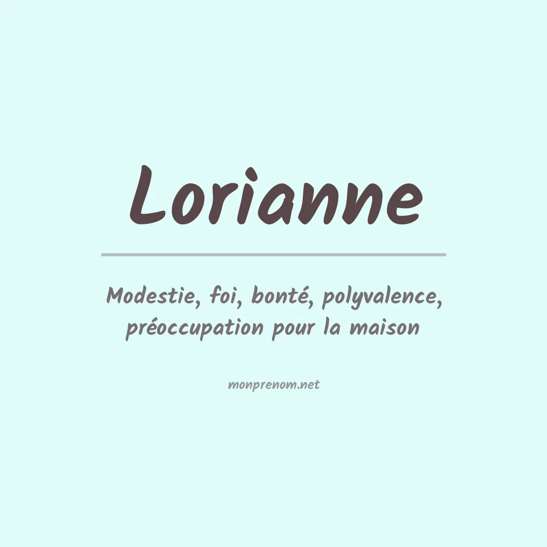 Prénom Lorianne