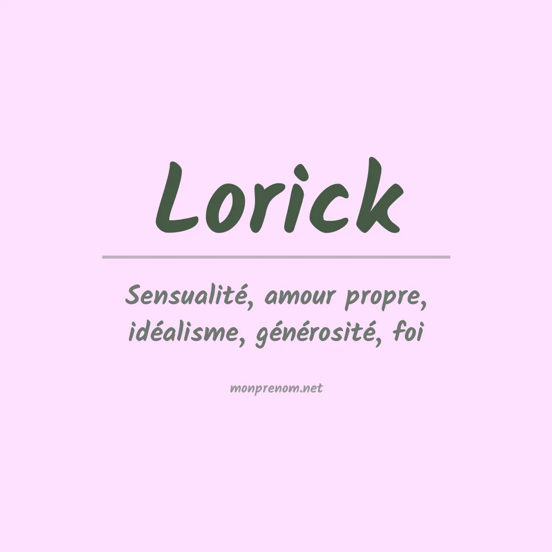 Prénom Lorick