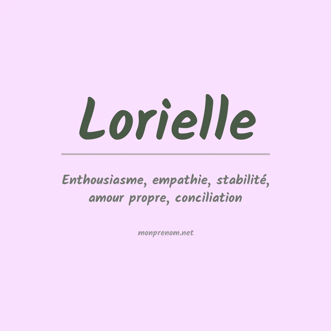 Signification du prénom Lorielle