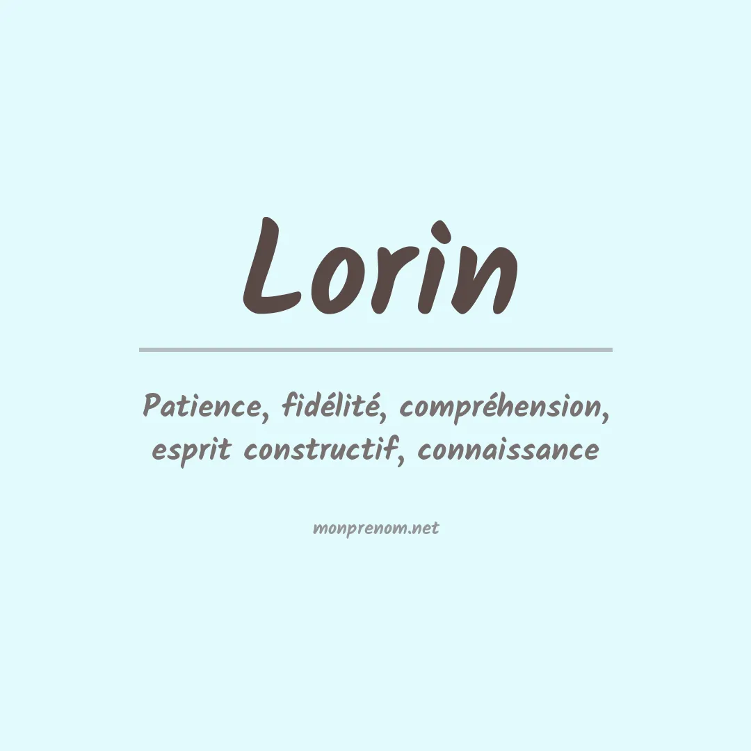 Signification du prénom Lorin