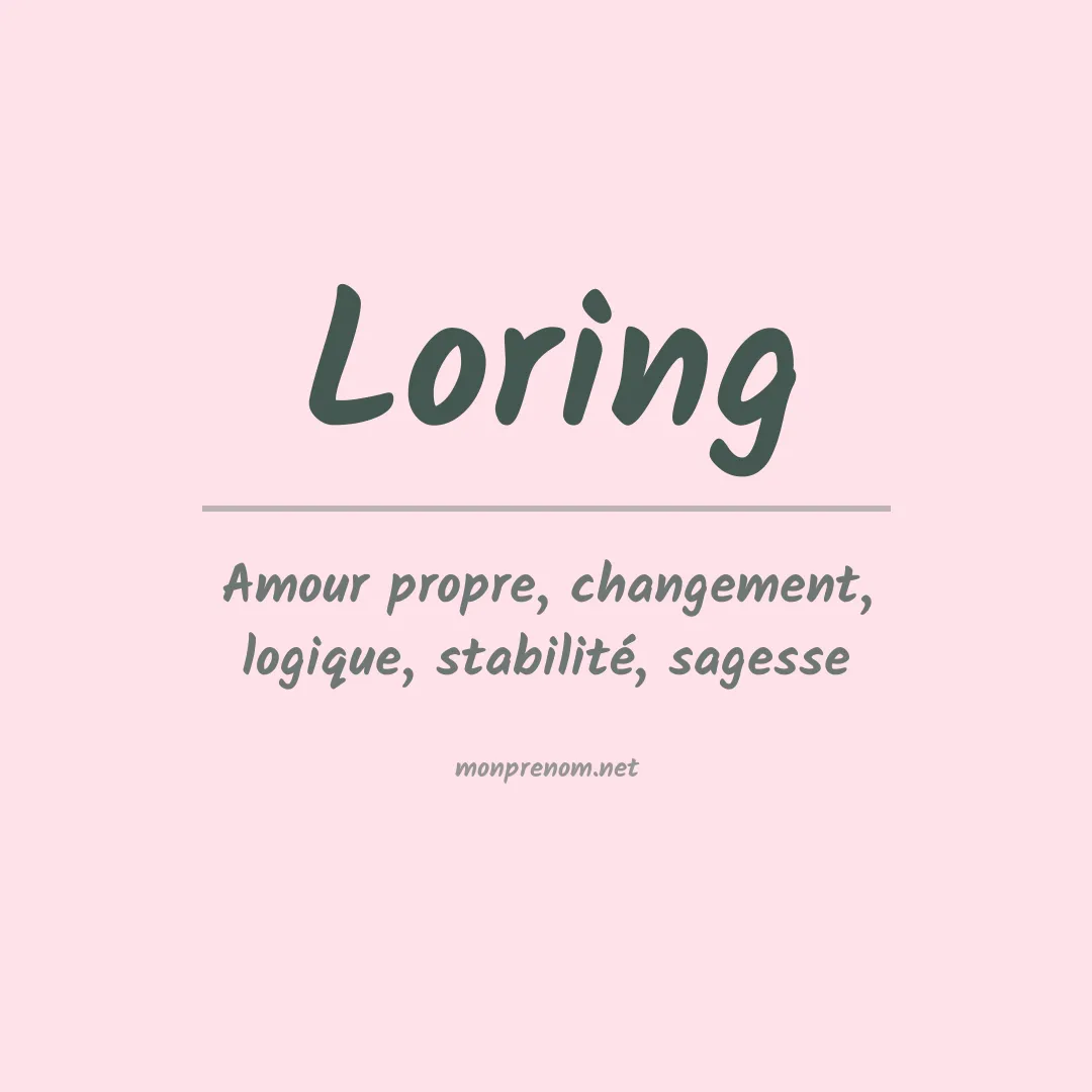 Prénom Loring