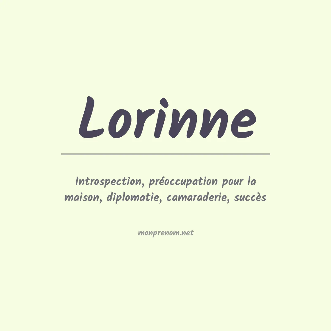 Prénom Lorinne
