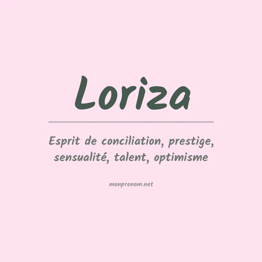 Signification du prénom Loriza