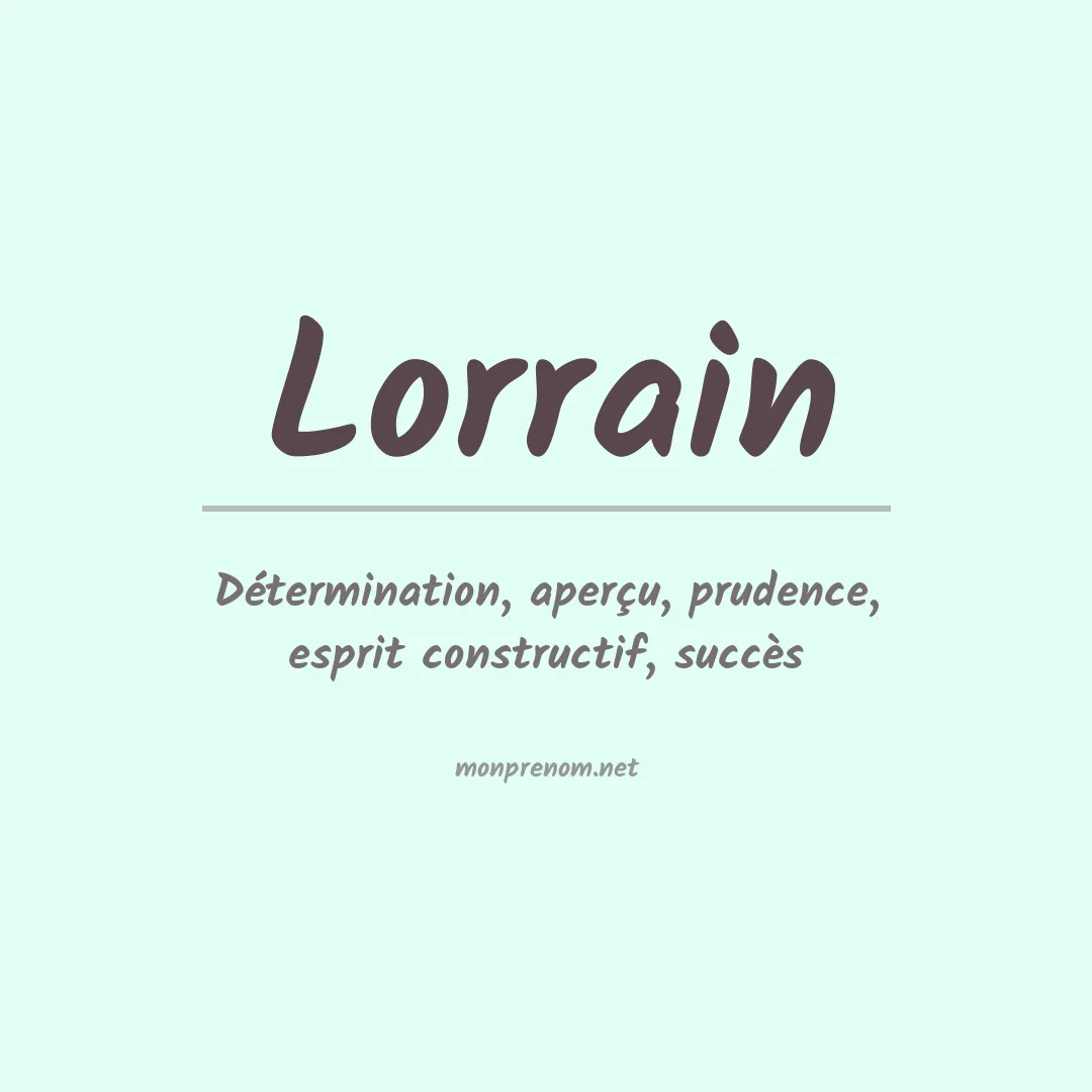 Prénom Lorrain