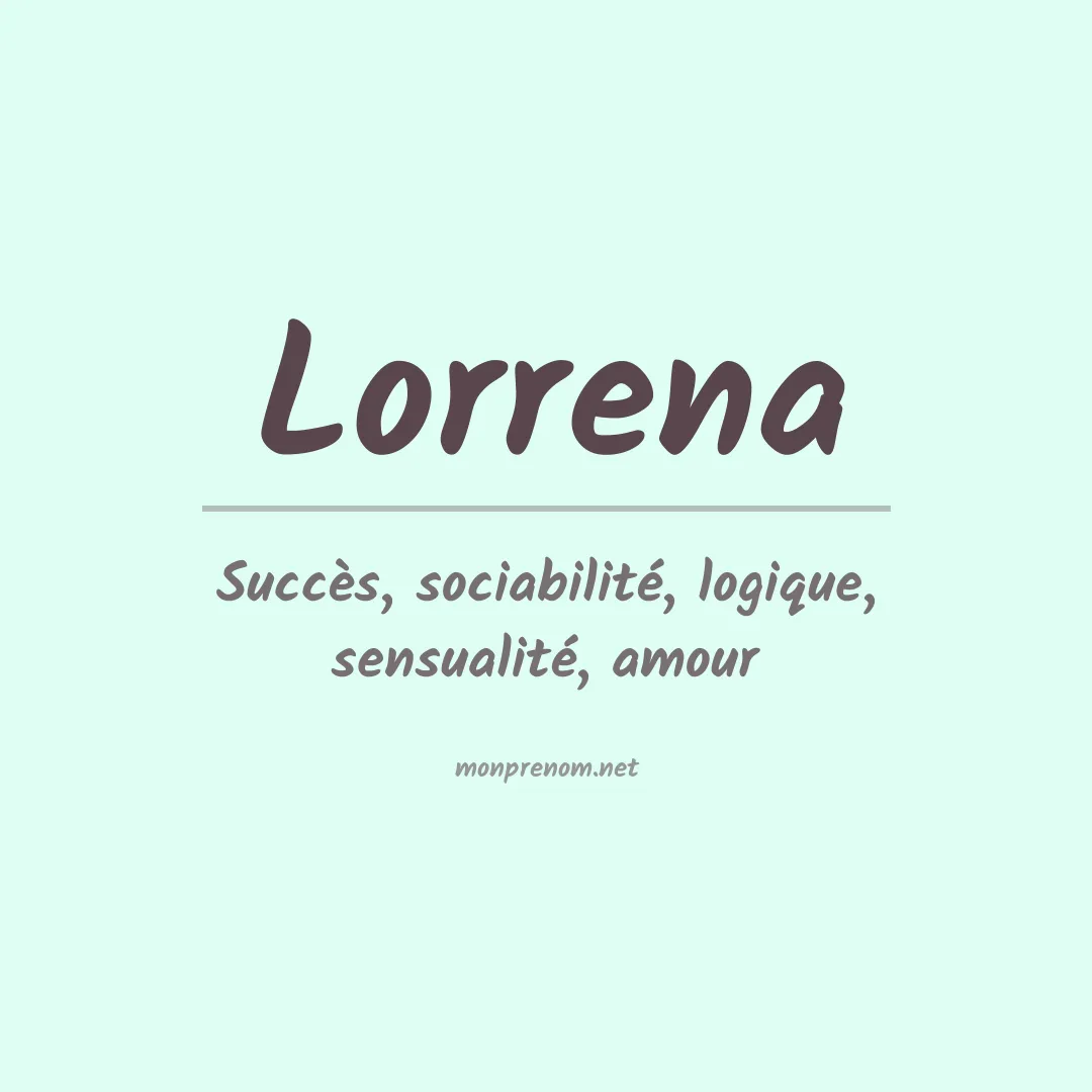 Prénom Lorrena