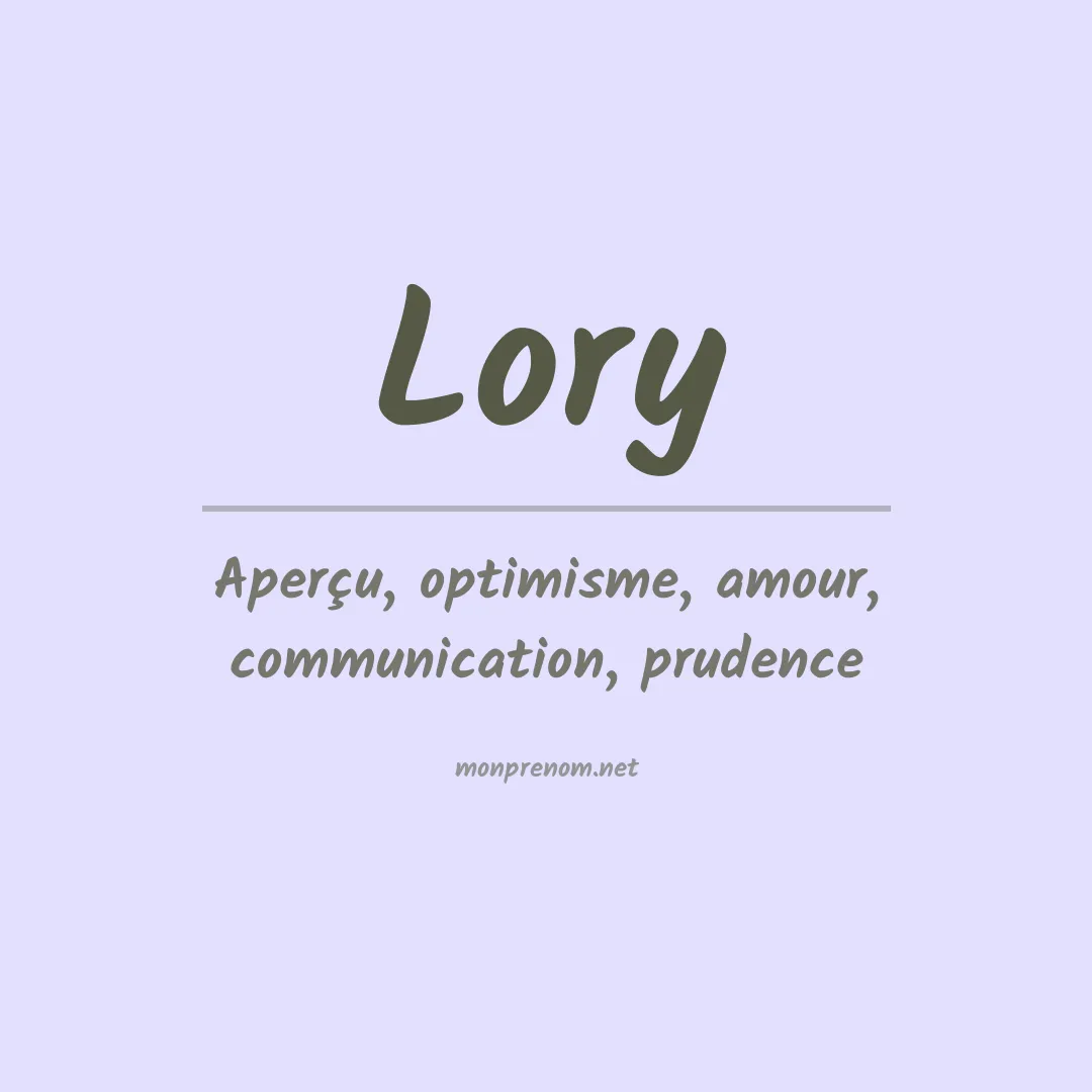 Prénom Lory