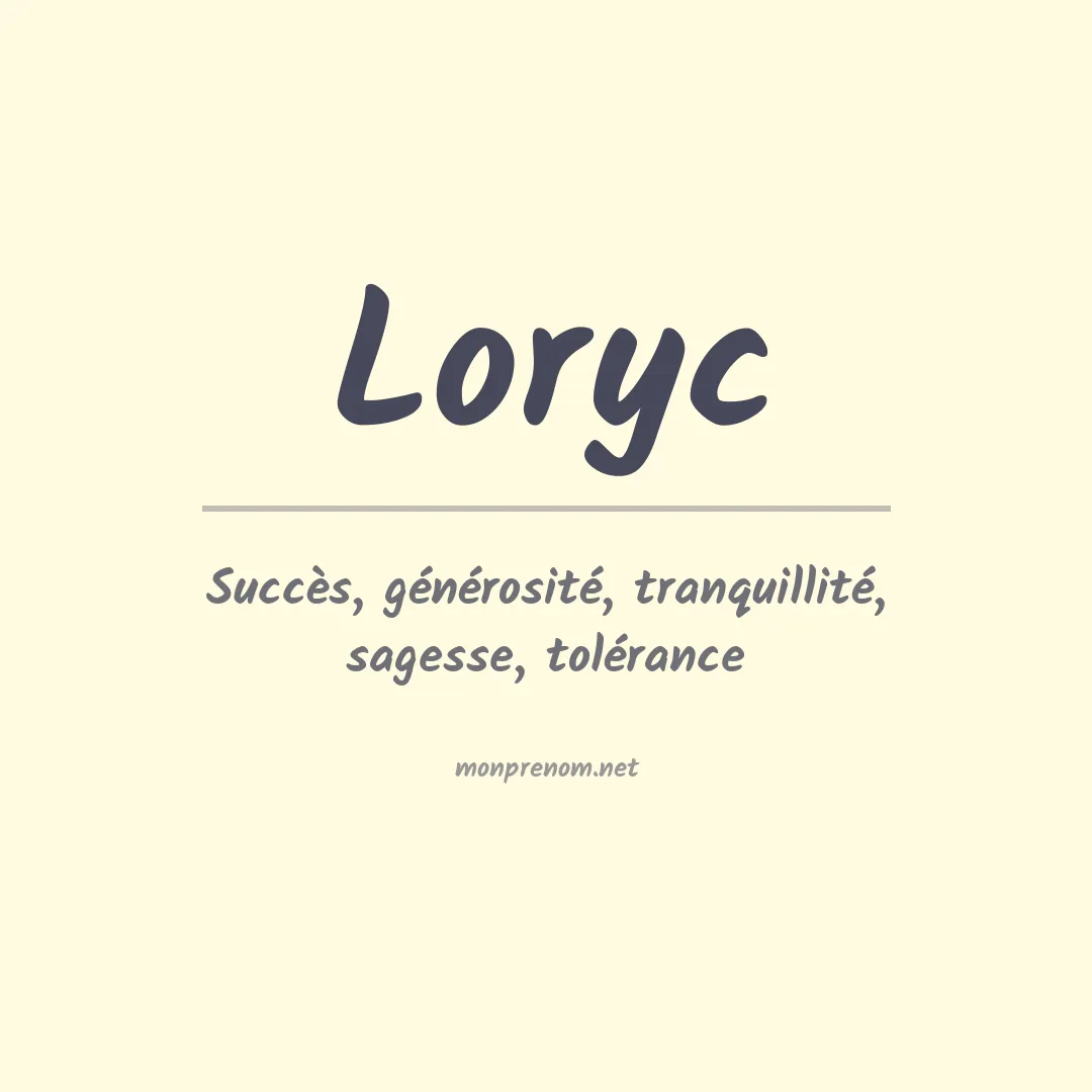Signification du prénom Loryc