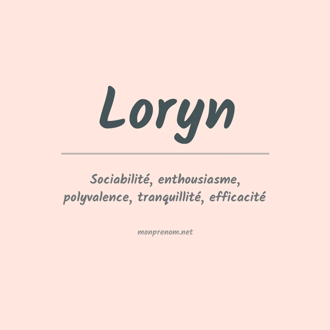 Signification du prénom Loryn