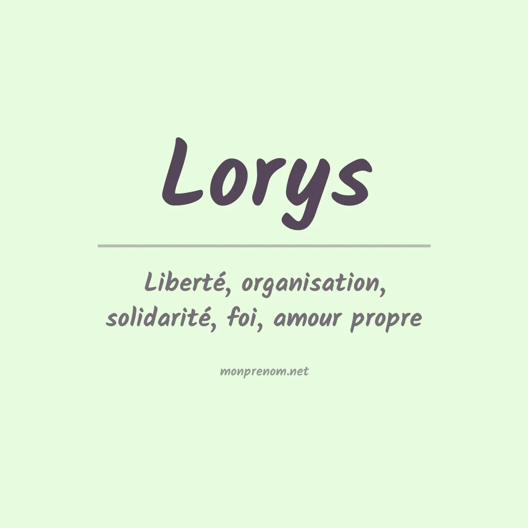 Prénom Lorys
