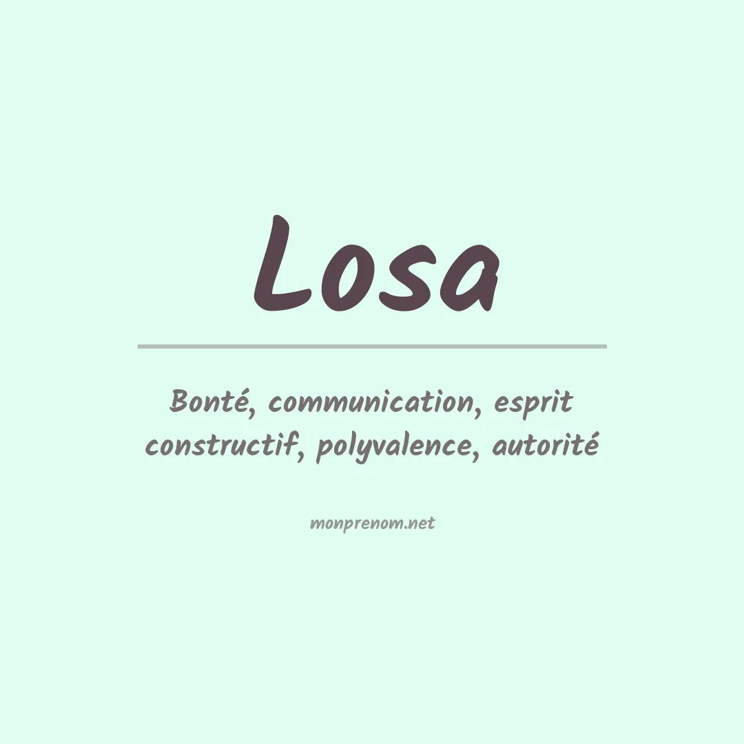 Signification du prénom Losa