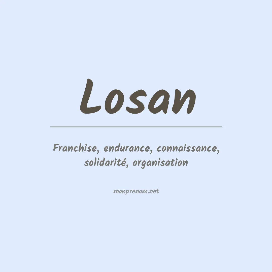 Signification du prénom Losan