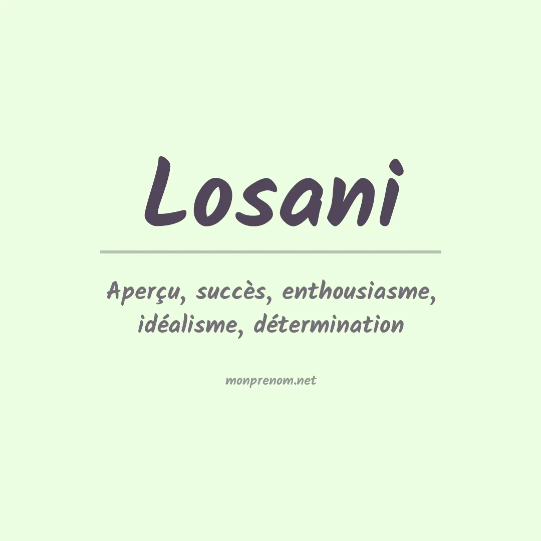 Signification du prénom Losani
