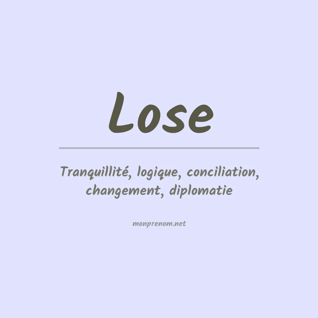 Prénom Lose