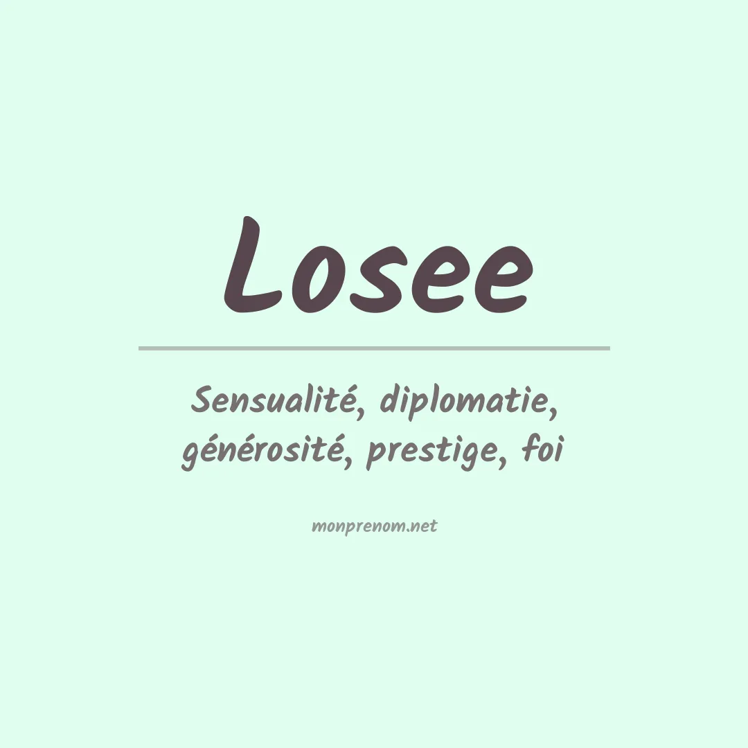 Prénom Losee