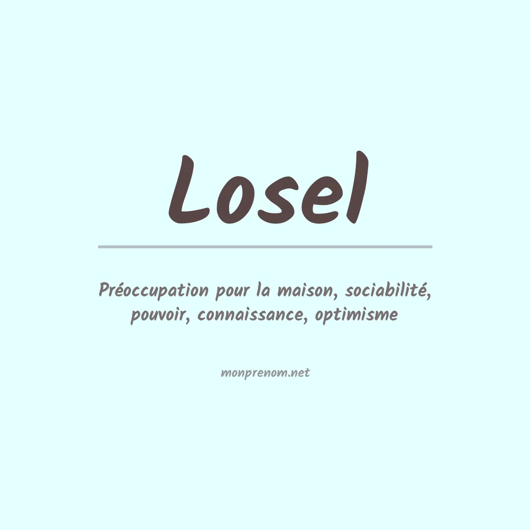 Signification du prénom Losel