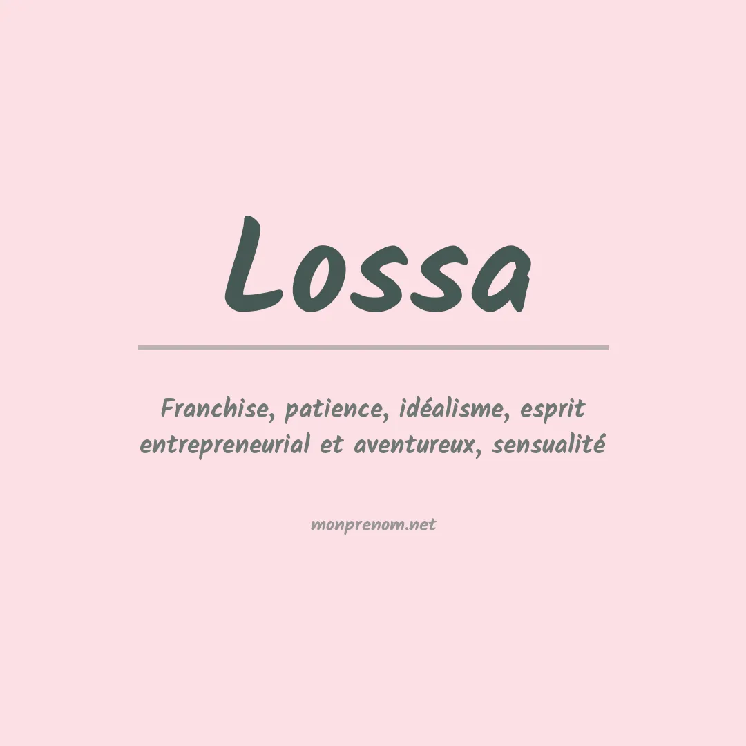 Prénom Lossa