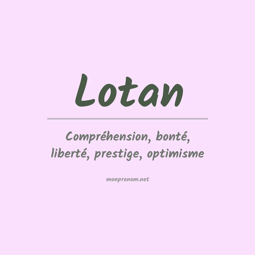 Signification du prénom Lotan