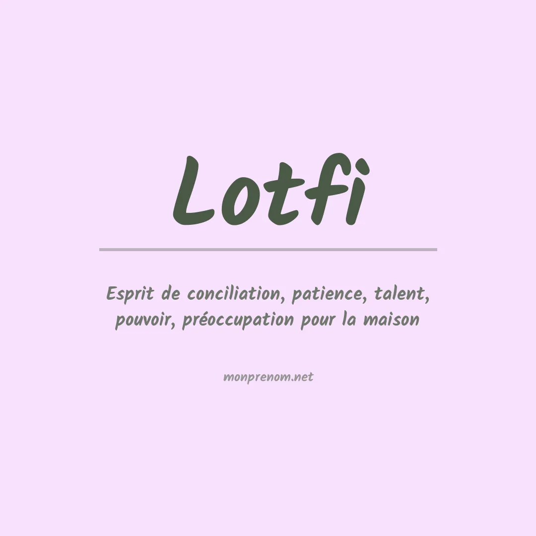 Prénom Lotfi
