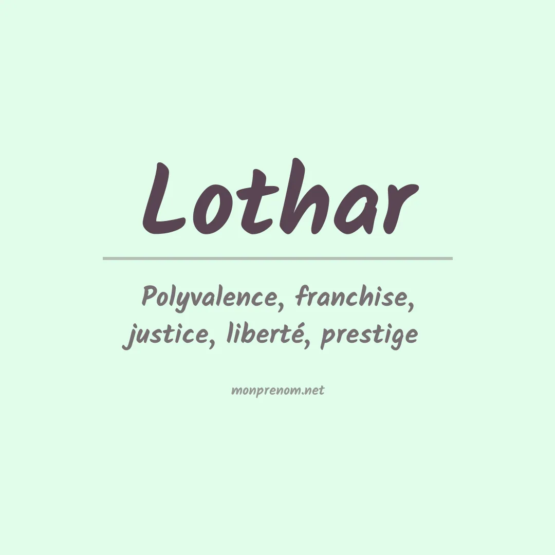 Signification du prénom Lothar