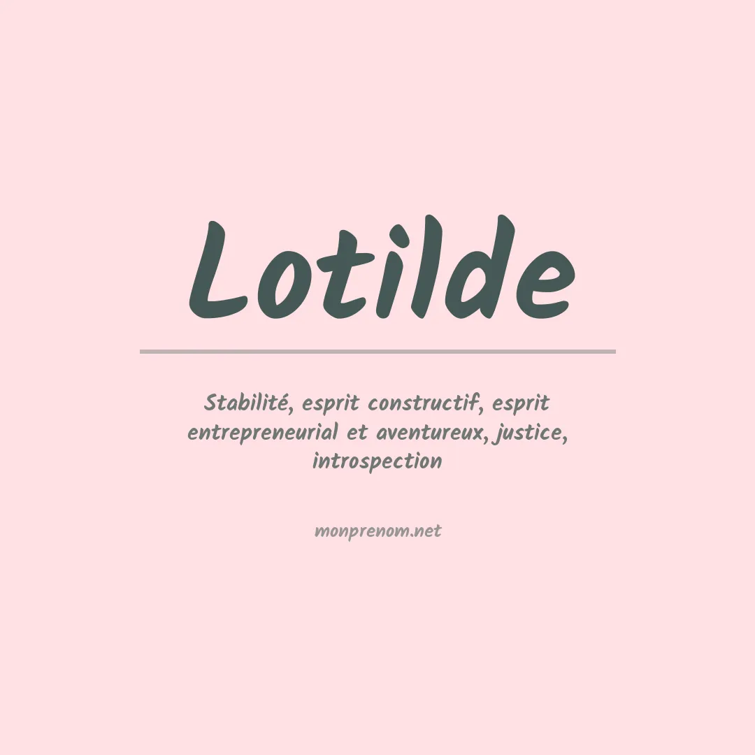 Signification du prénom Lotilde