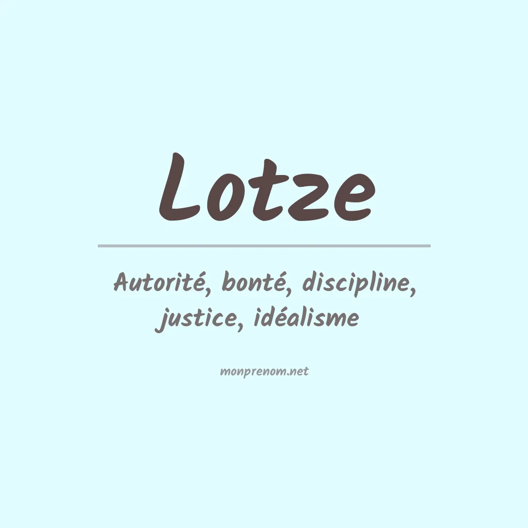 Prénom Lotze