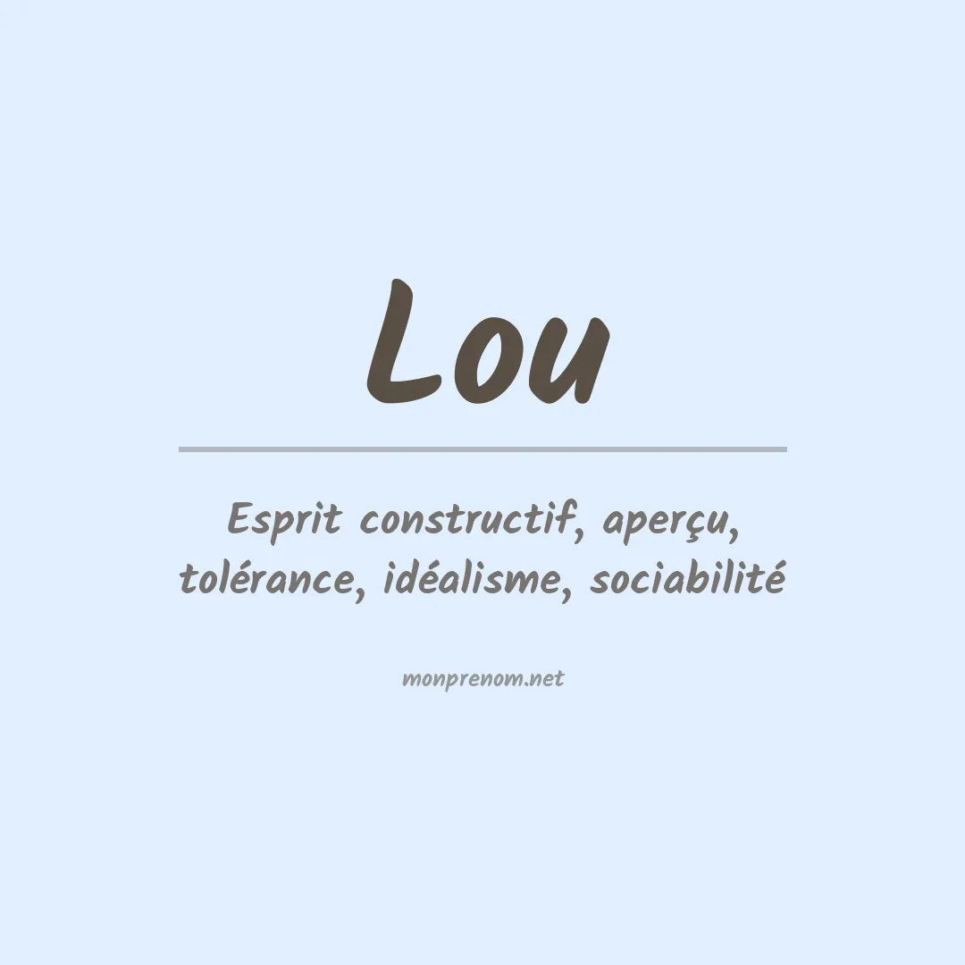 Prénom Lou