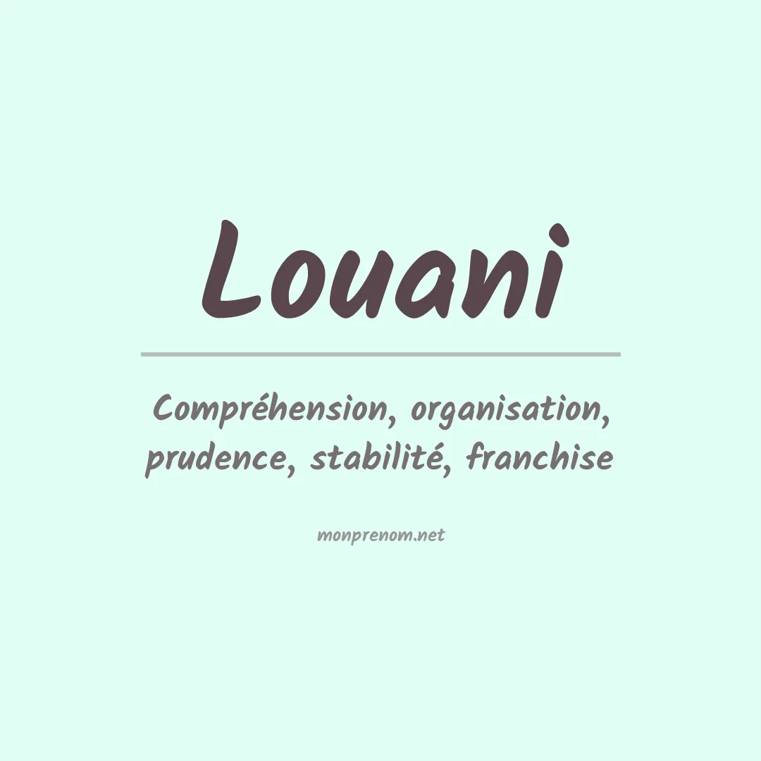 Prénom Louani