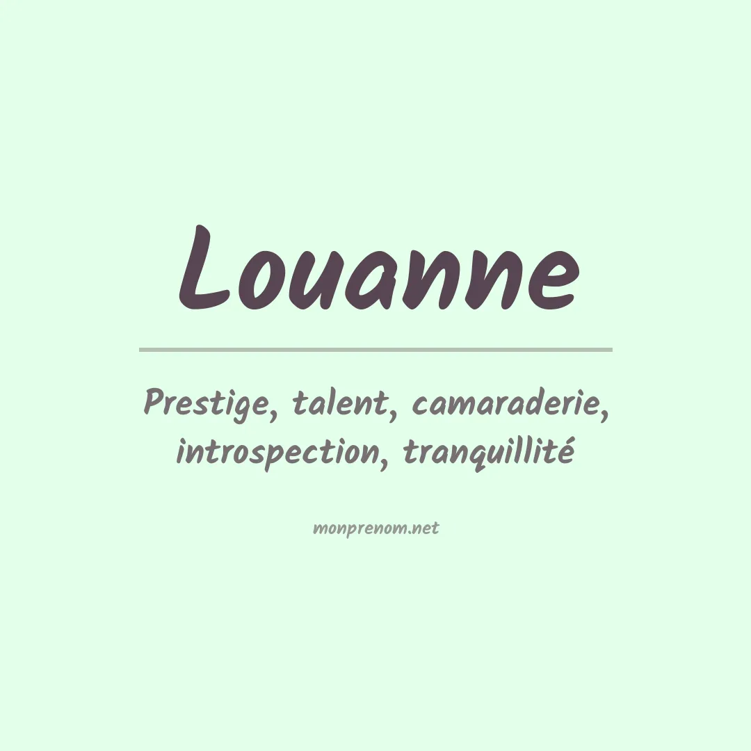 Prénom Louanne