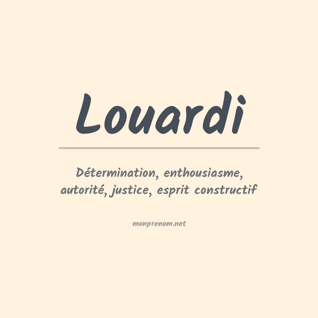 Prénom Louardi