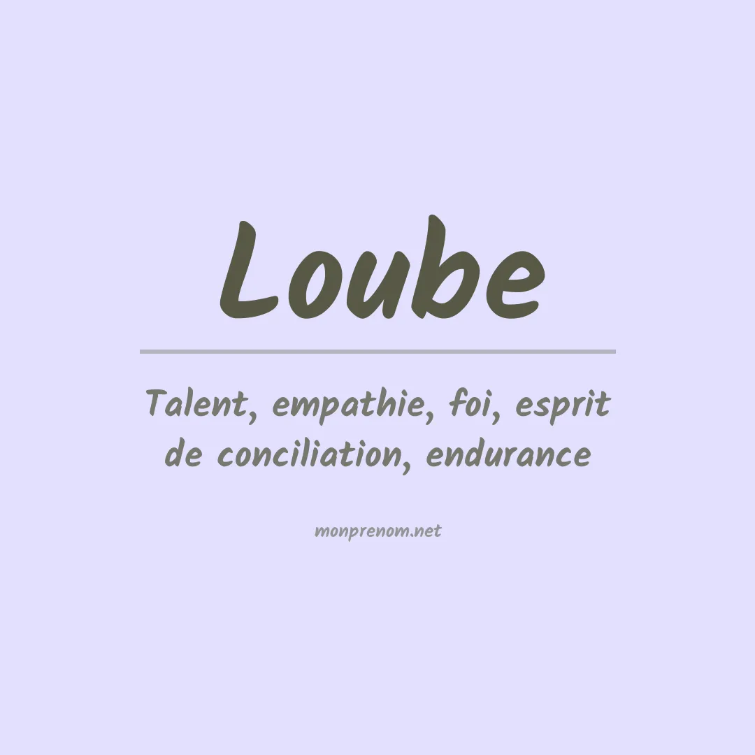 Signification du prénom Loube