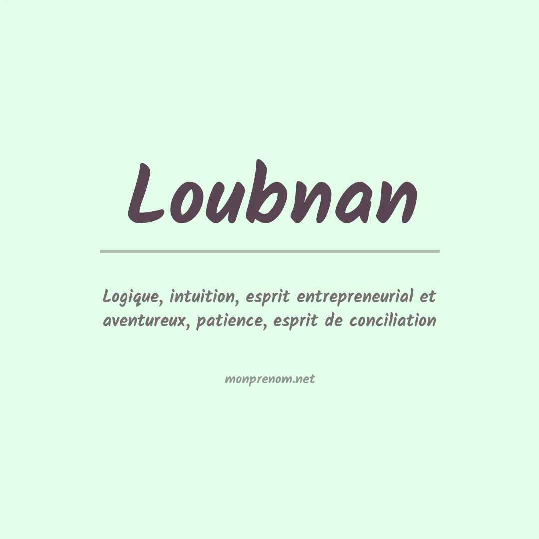 Prénom Loubnan