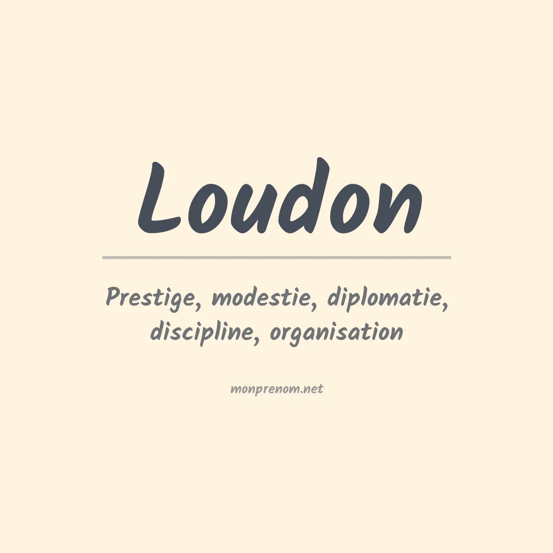 Prénom Loudon