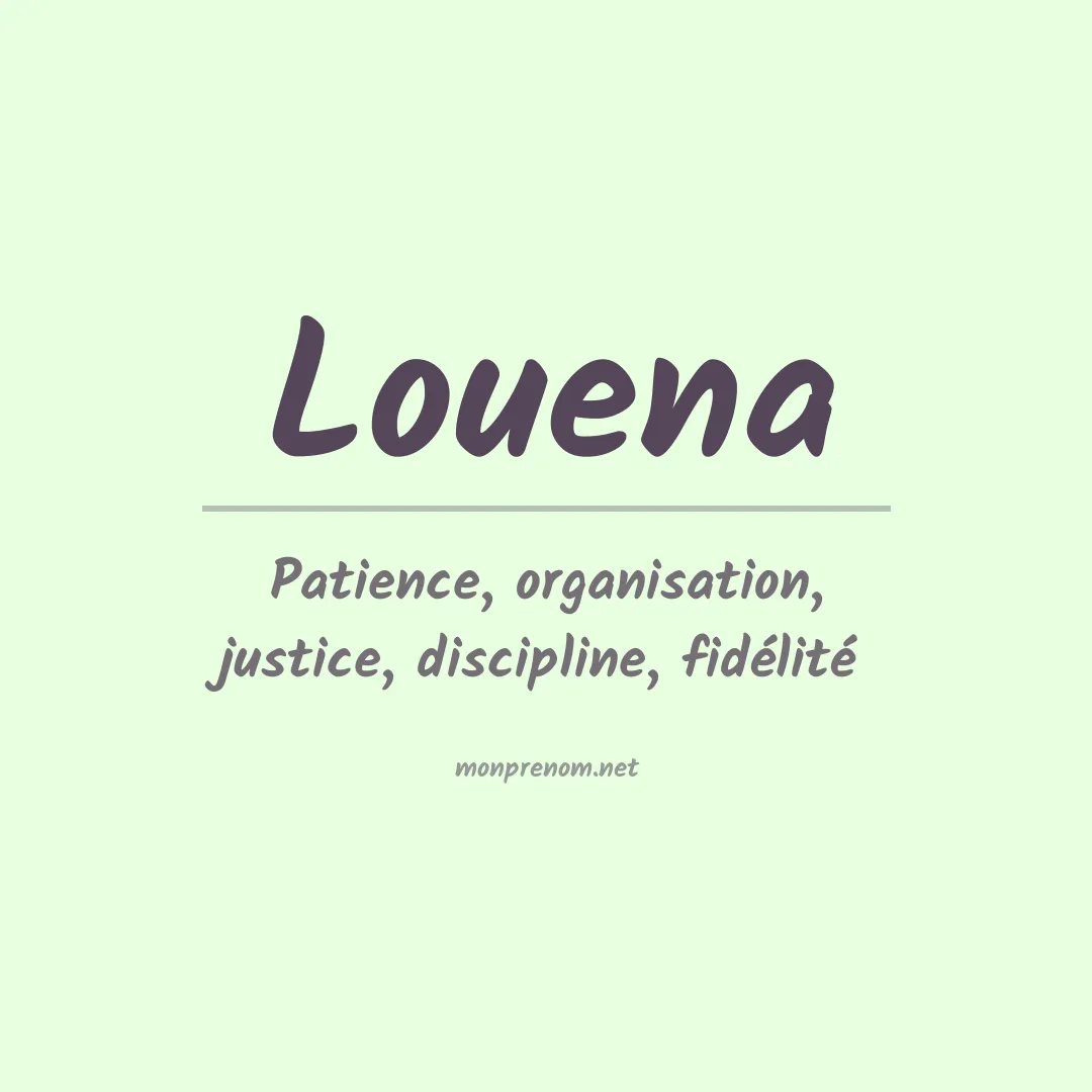 Signification du prénom Louena