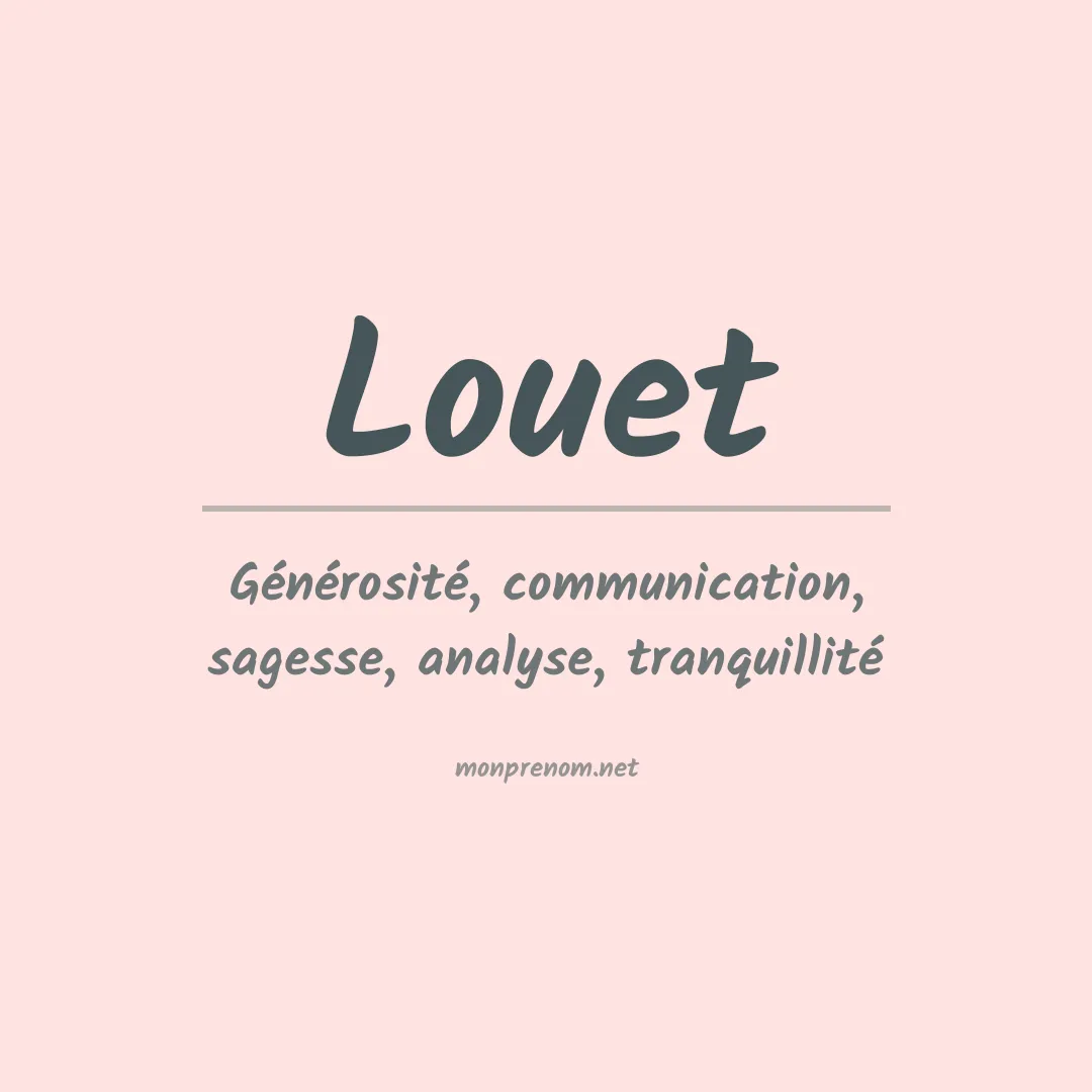 Prénom Louet