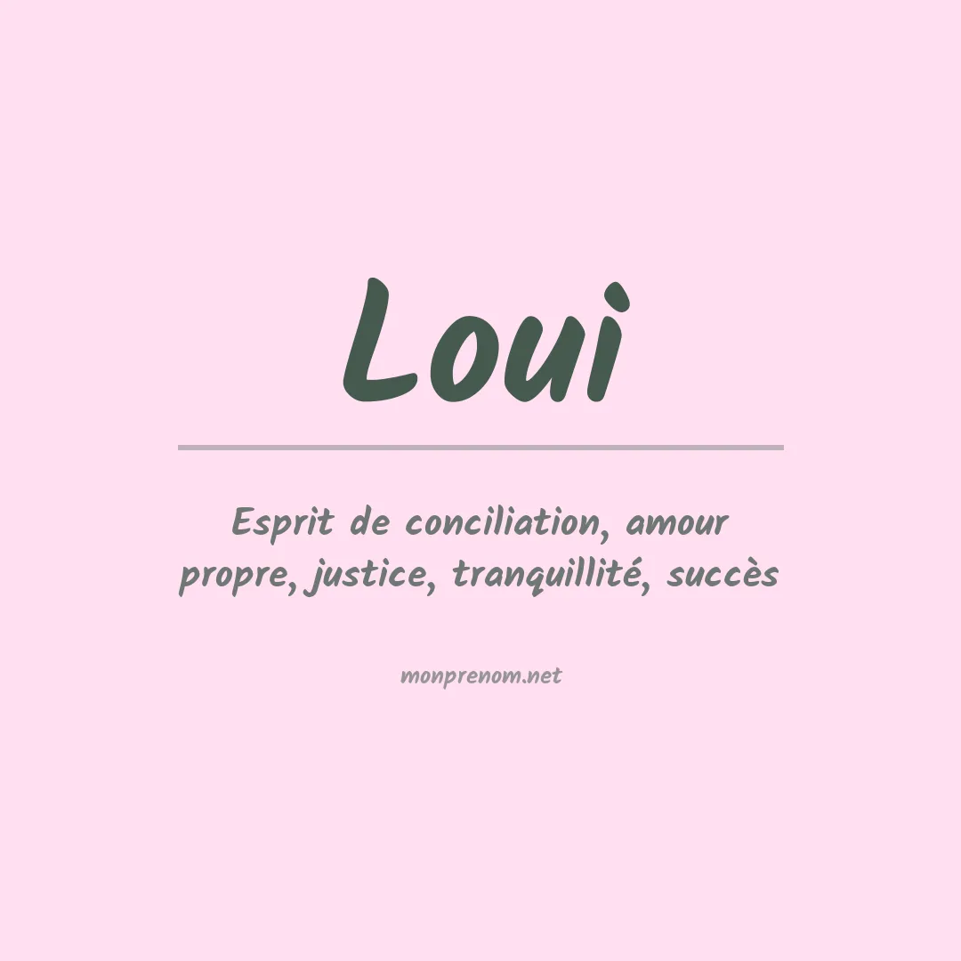 Prénom Loui