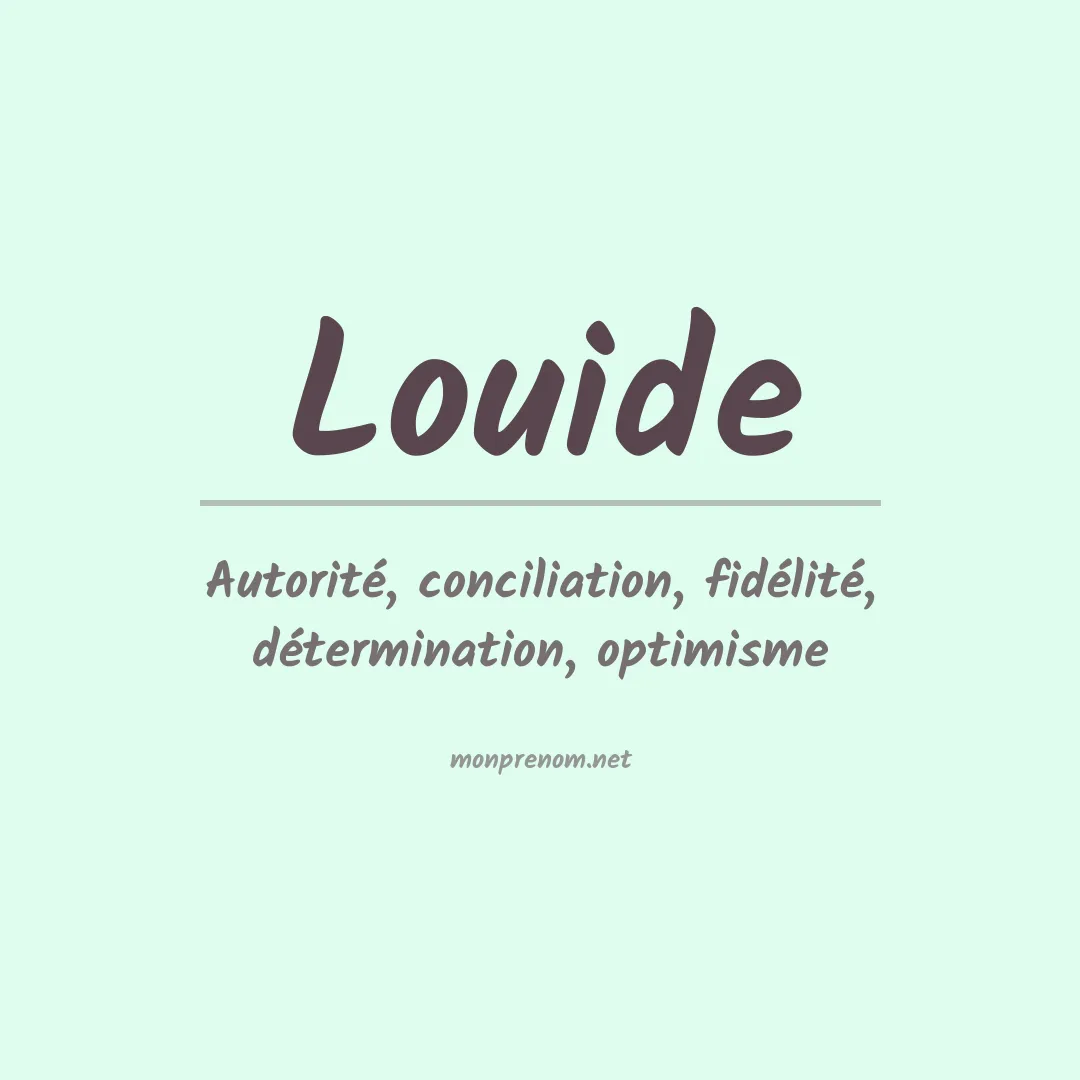Prénom Louide