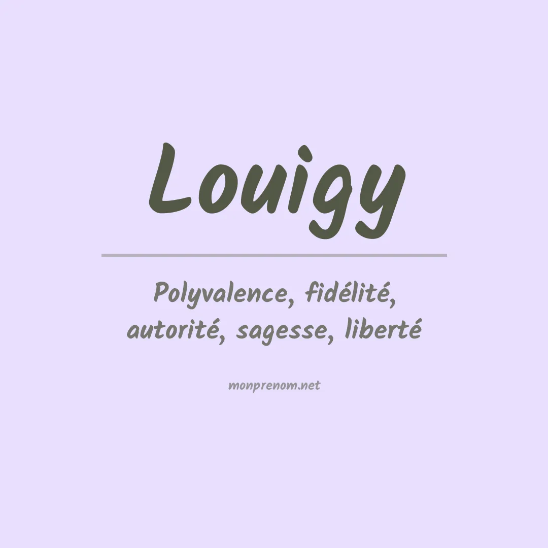 Signification du prénom Louigy